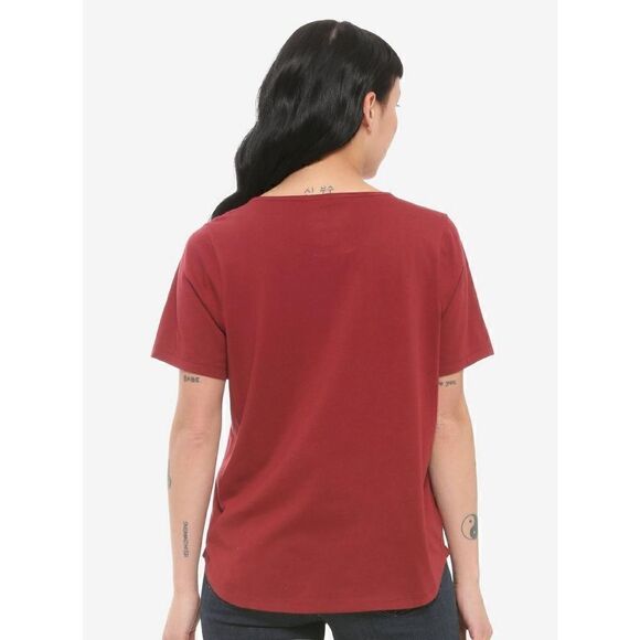 Harry Potter Burgundy Muggles Crisscross Girls T-Shirt (Med) - Picture 6 of 7